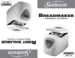 Sunbeam 5891-33 Bread Maker User Manual