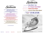 Sunbeam 4211-099 Iron User Manual