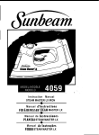 Sunbeam 4059 Iron User Manual