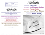Sunbeam 3964-099 Iron User Manual