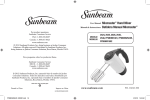 Sunbeam 2524 Mixer User Manual