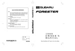 Subaru 1999 Automobile User Manual