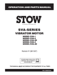 Stow SVA-1 Outboard Motor User Manual