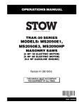 Stow MS2050E3 Saw User Manual