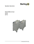 Sterling STT40 Dehumidifier User Manual