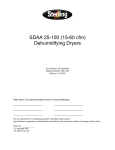 Sterling SDAA 25-100 Dehumidifier User Manual