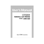 Star Micronics CBM-820 Printer User Manual