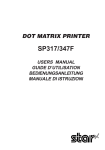 Star Micronics 347F Printer User Manual