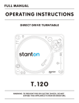 Stanton T.12O Turntable User Manual