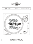Stanton ST-150 Turntable User Manual