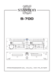 Stanton S-700 CD Player User Manual