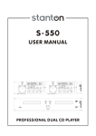 Stanton S.550 CD Player User Manual