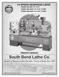 Southbend SB1053 Lathe User Manual