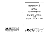 Soundstream Technologies 300SX Stereo Amplifier User Manual