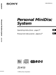 Sony ZS-M50 MiniDisc Player User Manual