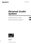 Sony ZS-D7 Stereo System User Manual