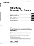 Sony XR-CA670X Car Stereo System User Manual