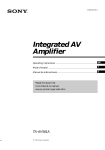 Sony TA-AV561A Stereo Amplifier User Manual
