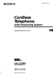 Sony SPP-A1070 Cordless Telephone User Manual