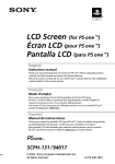 Sony SCPH-94017 Flat Panel Television User Manual