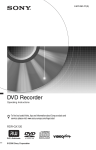Sony RDR-GX120 DVD Recorder User Manual