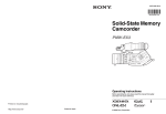 Sony PMW-EX3 Camcorder User Manual