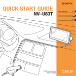 Sony NV-U83T GPS Receiver User Manual
