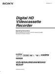 Sony M25AP VCR User Manual