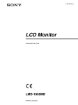 Sony LMD-1950MD Car Video System User Manual