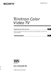 Sony KV-VF21M70 TV VCR Combo User Manual