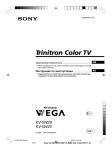 Sony KV-SW25M91 Flat Panel Television User Manual