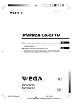 Sony KV-SW252 Flat Panel Television User Manual