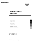Sony KV-29FQ75 K Flat Panel Television User Manual