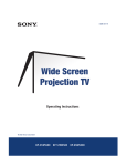 Sony KP-51WS500 Projection Television User Manual
