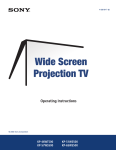 Sony KP 46WT500 Projection Television User Manual