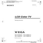Sony KLV-S19A10 Flat Panel Television User Manual