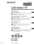Sony KLV-17HR2 Flat Panel Television User Manual
