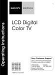 Sony KDL-46W5100 Flat Panel Television User Manual