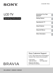 Sony KDL32EX340 Flat Panel Television User Manual