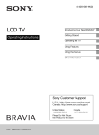 Sony KDL-32BX331 Flat Panel Television User Manual