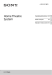 Sony HTCT660 Home Theater System User Manual