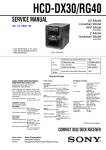 Sony HCD-RG40 CD Player User Manual