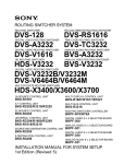 Sony DVS-128 Switch User Manual