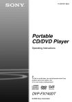 Sony DVP-FX740DT Portable DVD Player User Manual