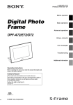 Sony DPF-A72/E72/D72 Digital Photo Frame User Manual
