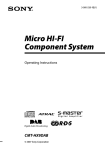 Sony CMT-HX9DAB Speaker System User Manual