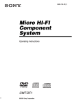 Sony CMT-DF1 Speaker System User Manual