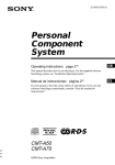 Sony CMT-A5 Speaker System User Manual