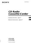 Sony CFD-E95 Clock Radio User Manual