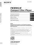 Sony CDX-M1000TF CD Player User Manual